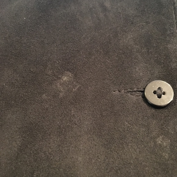 SHARI'S PLACE BLACK SUEDE FRINGED TOP SZ 8 * - Picture 8 of 8